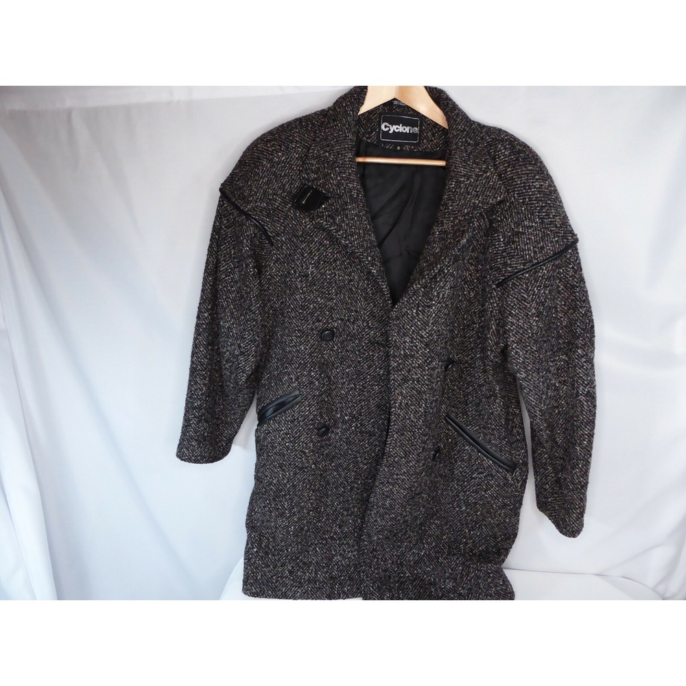 Vintage Cyclone Wool Twead Winter Coat Jacket Women's Size 8